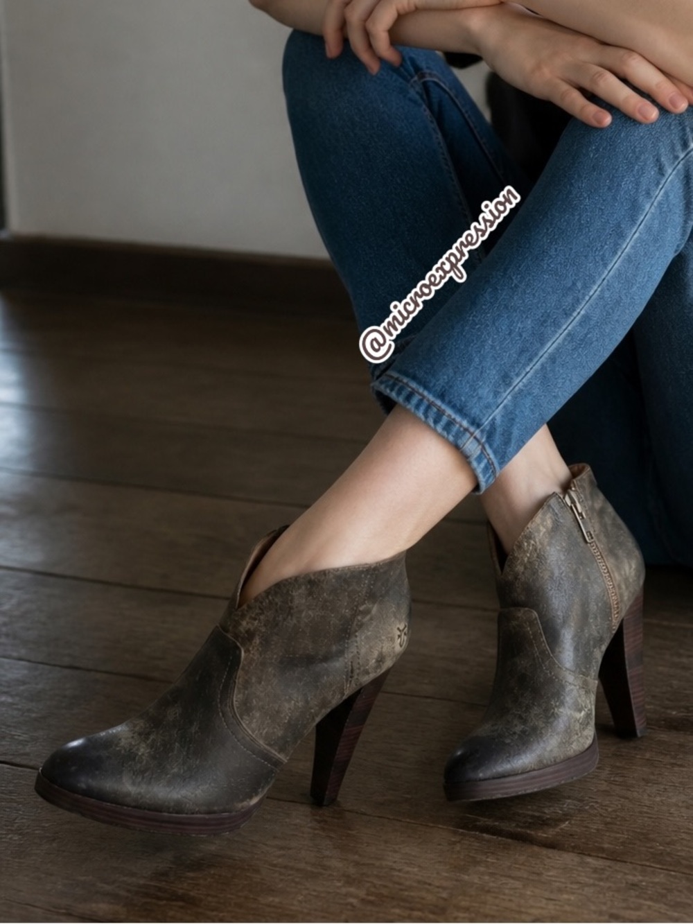 Frye Harlow Campus Tan Suede Heeled Ankle Booties - Picture 14 of 14